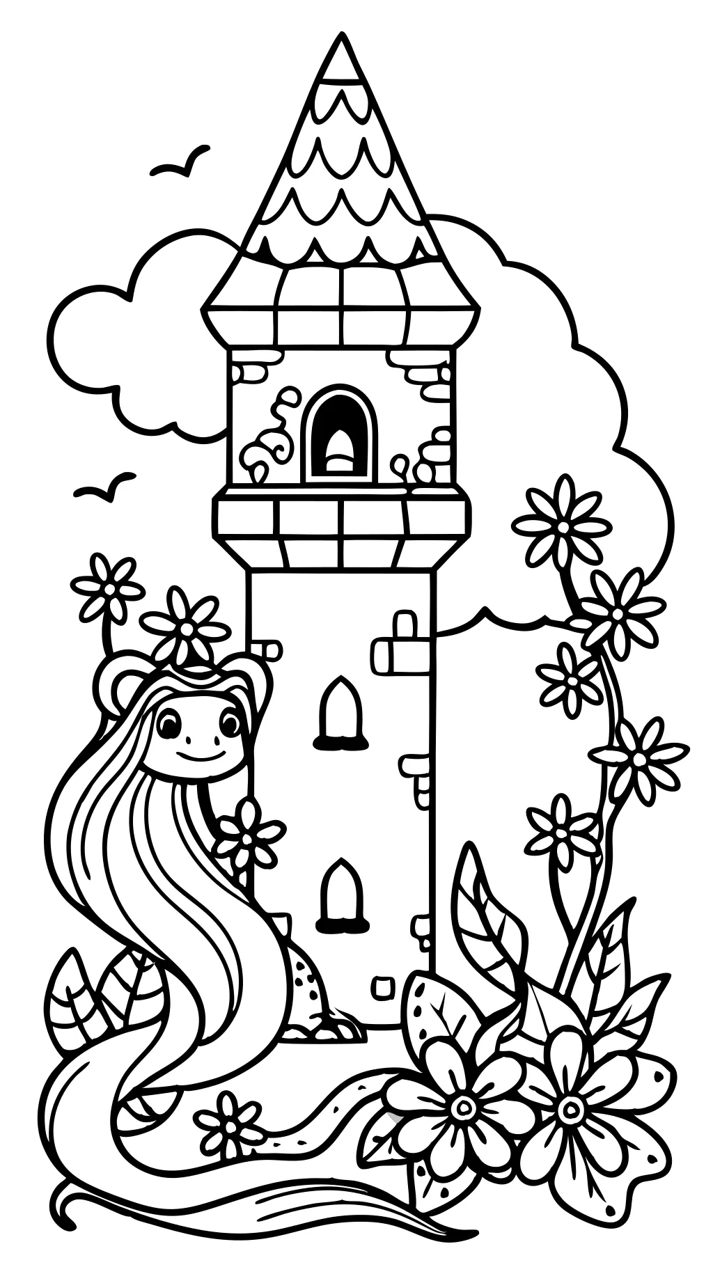 princesas para colorear rapunzel